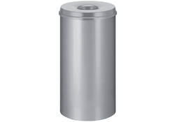 Papierbak met vlamdover Vepabins 50liter 33.5cm grijs