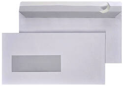 Envelop Quantore 110x220mm venster 3x10cm links zelfkl 25st