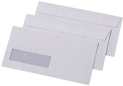 Envelop Quantore 110x220mm venster 3x10cm rechts 500stuks