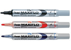 Viltstift Pentel MWL5S Maxiflo whiteboard rond 1mm zwart