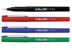 Fineliner Artline 200 rond fijn groen