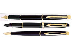 Rollerpen Waterman Expert black lacquer GT fijn