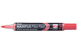Viltstift Pentel MWL5SBF Maxiflo whiteboard rond 1.5-4.5mm rood