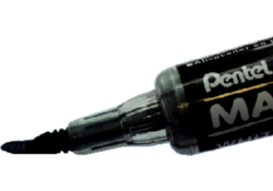 Viltstift Pentel MWL5SBF Maxiflo whiteboard rond 1.5-4.5mm zwart