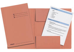 Dossiermap Esselte folio 3 kleppen manilla 275gr oranje