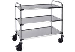 Serveerwagen met 3 plateaus 870x570x950mm