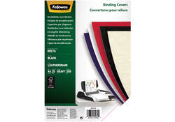 Voorblad Fellowes A4 lederlook zwart 25stuks