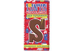 Chocoladeletter Tony's Chocolonely melk pepernoot S 180gr