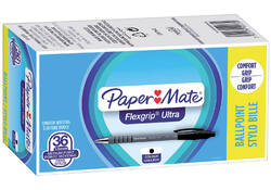 Balpen Paper Mate Flexgrip Ultra medium zwart valuepack 30+6 gratis