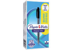 Balpen Paper Mate Flexgrip Ultra stick medium zwart