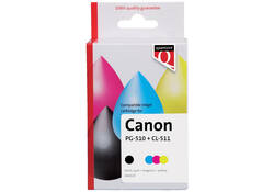Inktcartridge Quantore alternatief tbv Canon PG-510 CL-511 zwart + 3 kleuren