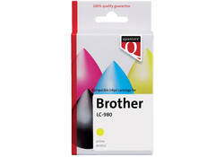 Inktcartridge Quantore alternatief tbv Brother LC-980 geel