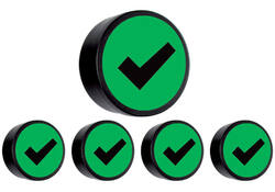 Magneet check 35mm groen