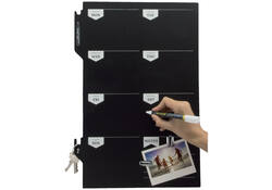 Krijtbord securit silhouette weekplanner zwart + 1 marker
