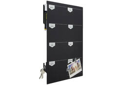 Krijtbord securit silhouette weekplanner zwart + 1 marker