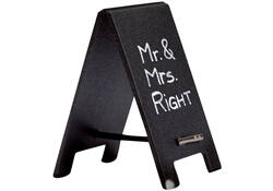 Krijtbord securit mini tafel set 5 stuks zwart