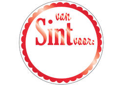 Stickers van Sint voor rond rood/wit doos à 1000 stuks