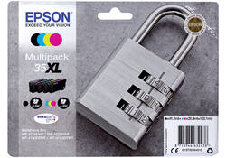 Inktcartridge Epson 35XL T3596 zwart + 3 kleuren