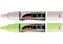 Krijtstift Uni-ball chalk schuin 8.0mm wit