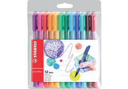 Viltstift STABILO pointMax 488/12 assorti etui à 12 stuks
