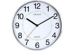 Wandklok Unilux Aria Ø 28.5cm zilvergrijs/wit