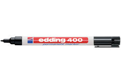 Viltstift edding 400 rond 1mm zwart blister à 1 stuk