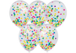Confetti ballonnen 5 stuks