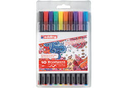 Brushpen edding 1340 assorti etui à 10 stuks
