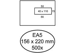 Envelop Hermes EA5 156x220mm venster 4x11 rechts zelfkl 500st