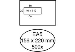 Envelop Hermes EA5 156x220mm venster 4X11links 500stuks