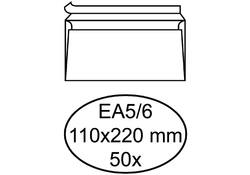 Envelop Hermes bank EA5/6 110x220mm zelfklevend wit pak à 50 stuks