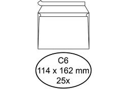 Envelop Quantore bank C6 114x162mm zelfklevend wit 25stuks