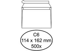 Envelop Hermes bank C6 114x162mm zelfklevend wit doos à 500 stuks