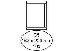 Envelop Hermes akte C5 162x229mm zelfklevend wit pak à 10 stuks