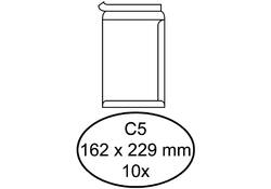 Envelop Quantore akte C5 162x229mm zelfklevend wit 10stuks