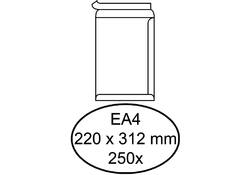 Envelop Hermes akte EA4 220x312mm zelfklevend wit doos à 250 stuks