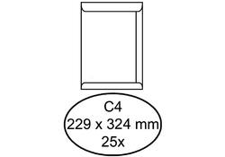 Envelop Quantore akte C4 229x324mm zelfklevend wit 25stuks