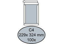 Envelop Quantore bordrug C4 229x324mm zelfkl. wit 100stuks