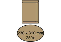 Envelop IEZZY akte 230x310mm zelfklevend 90gr bruin 250stuks