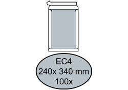 Envelop Quantore bordrug EC4 240x340mm zelfkl. wit 100stuks
