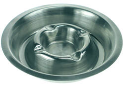 Asbak metaal verchroomd 170mm RVS stapelbaar
