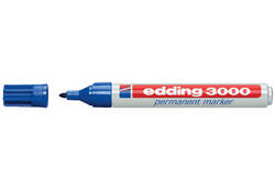 Viltstift edding 3000 rond 1.5-3mm blauw blister à 4 stuks