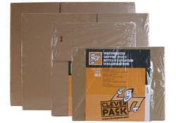 Verzenddoos CleverPack enkelgolf 200x200x110mm bruin pak à 30 stuks