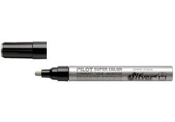 Viltstift PILOT Super Color lakmarker medium zilver
