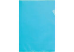 Insteekmap L-model Quantore A4 PP 0.12mm blauw 25 stuks