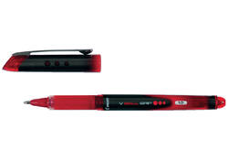 Rollerpen PILOT V-Ball grip breed rood