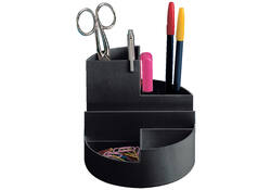 Pennenkoker MAUL roundbox 7 vakken Ø14x12.5cm zwart