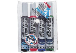 Viltstift Pentel MWL5M Maxiflo whiteboard rond 3mm assorti set à 4 stuks