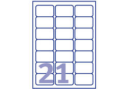 Etiket Avery J8160-40 63.5x38.1mm wit 840stuks
