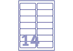 Etiket Avery L7563-25 99.1x38.1mm transparant mat 350 stuks